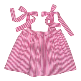 Magnolia Top (Girls) – Palm Beach Pink Stripe