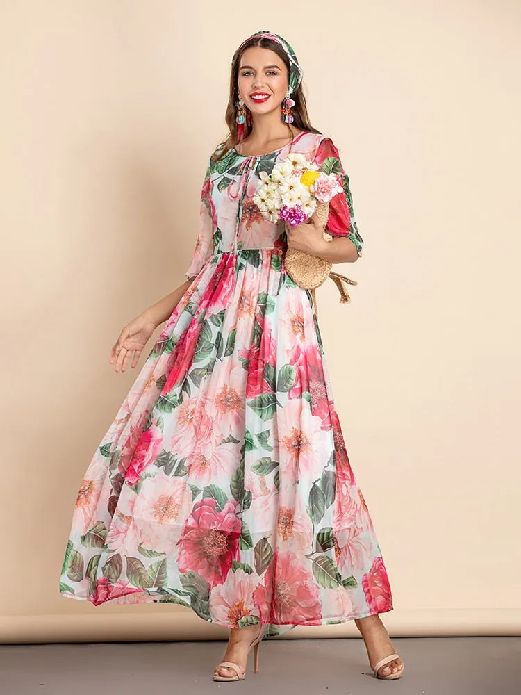 New 2022 Fashion Designer Summer Chiffon Dress