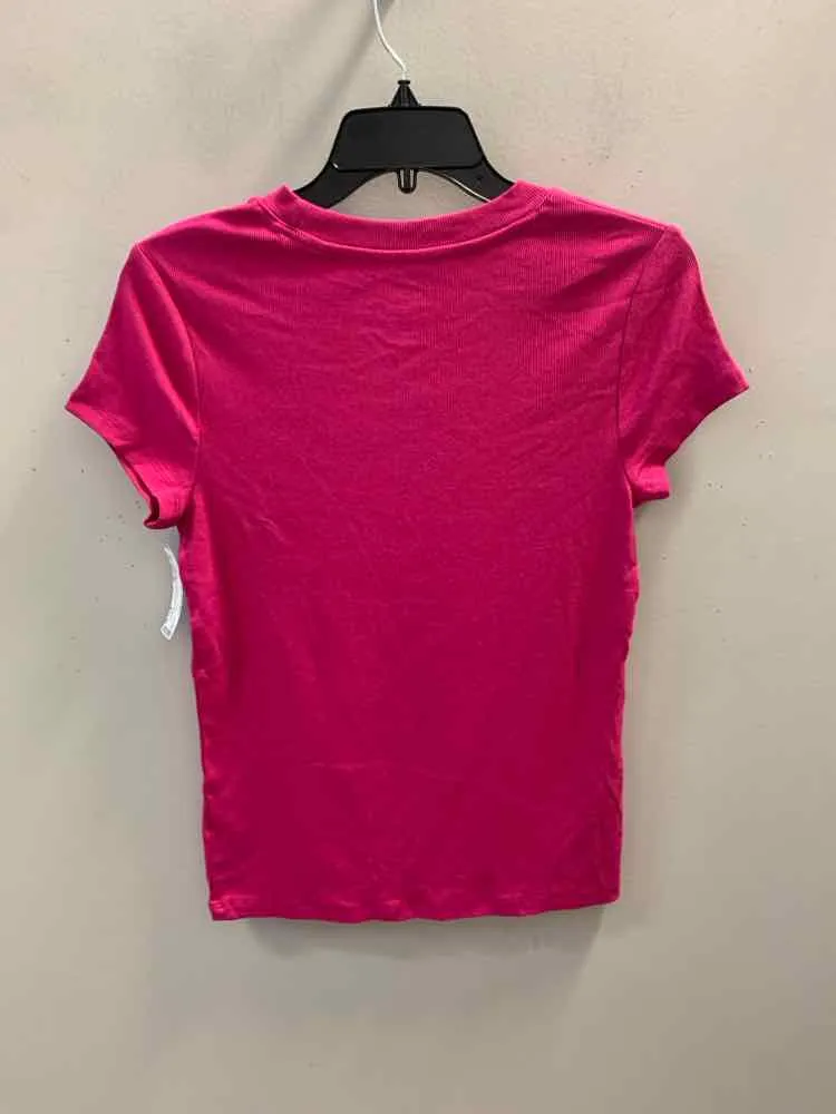 NWT A NEW DAY Tops Size M MAGENTA SHORT SLEEVES TOP