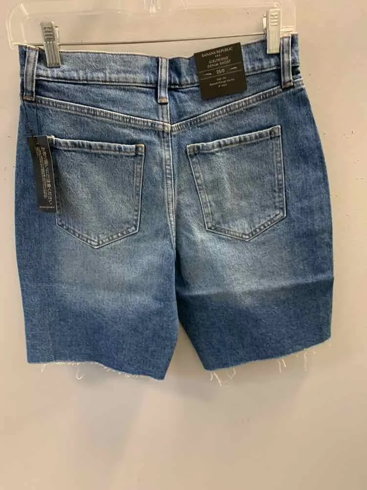 NWT Size 0 BANANA REPUBLIC BOTTOMS Blue Shorts