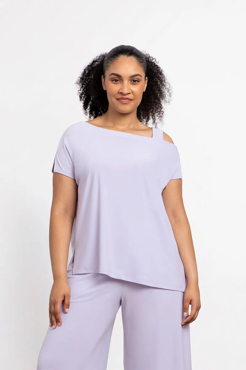 One Shoulder Boxy Top | Lavender