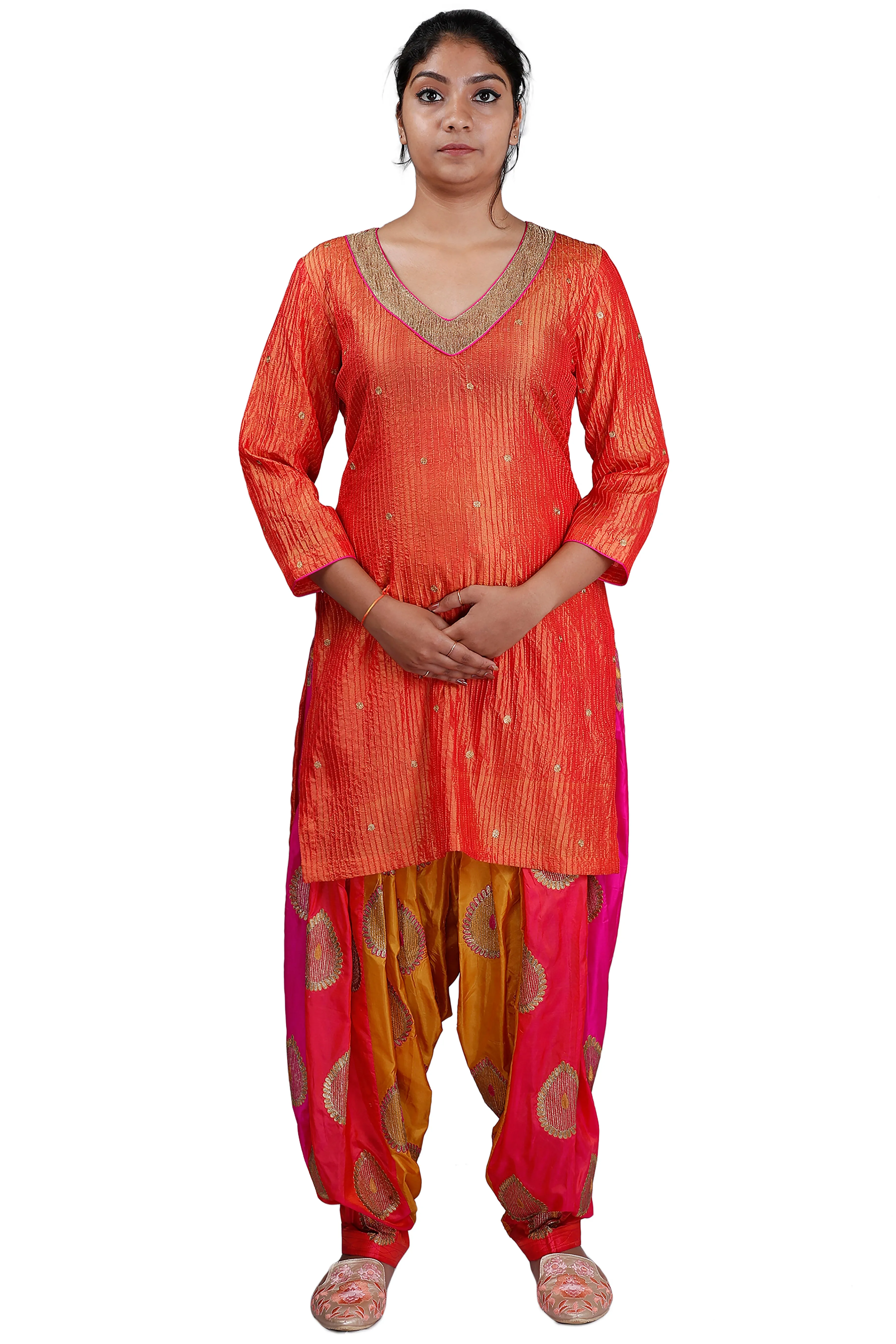 Orange Patiala Suit