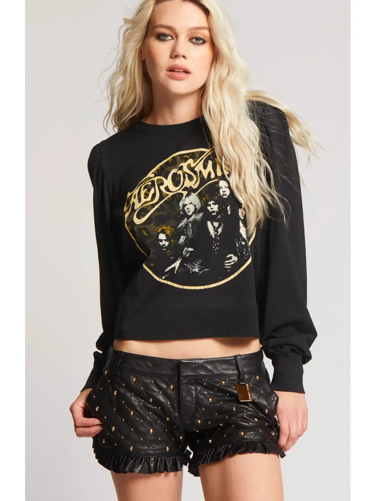 PUFF SLEEVE AEROSMITH TEE