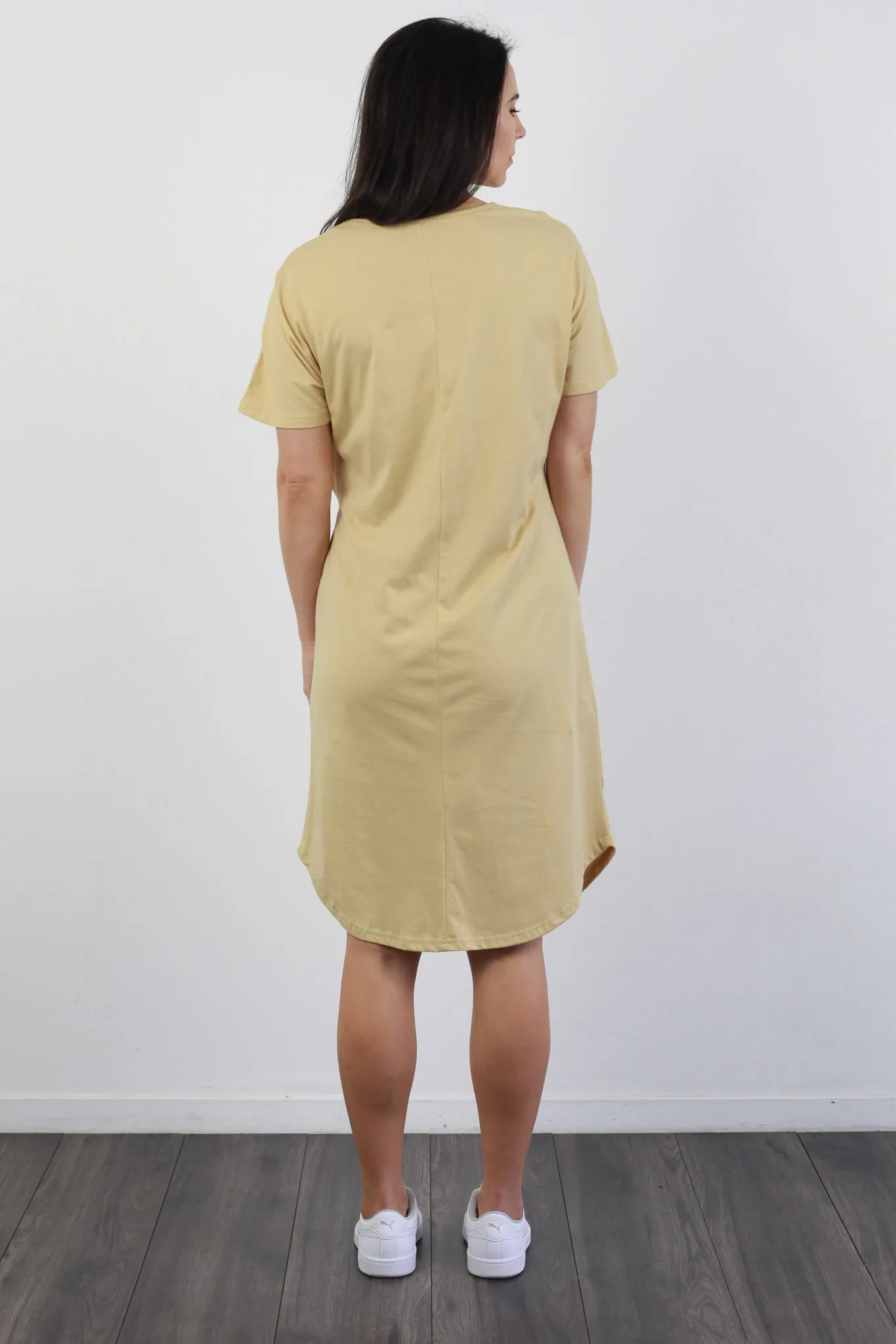 *SADIE SIDE KNOT DRESS SAND