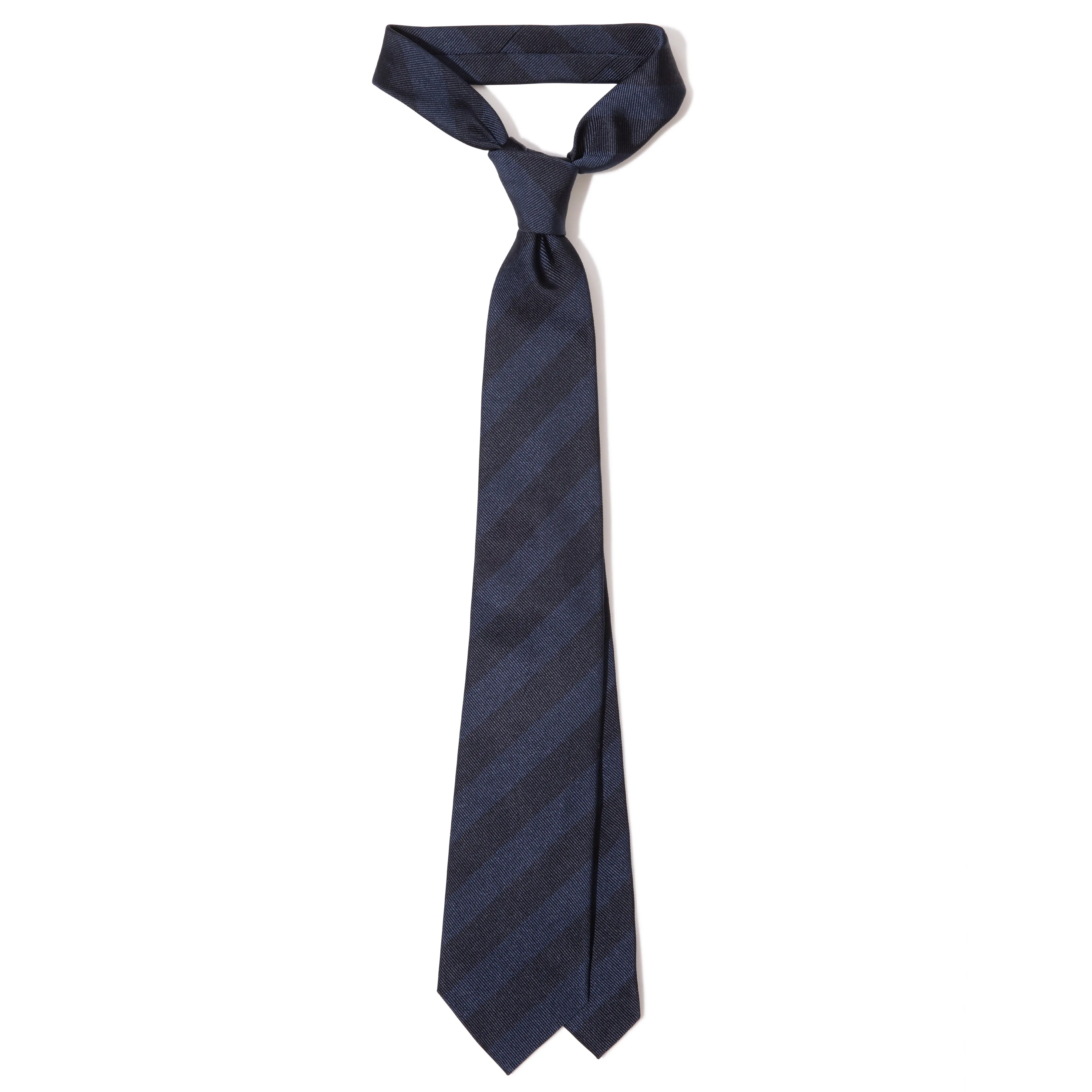 Silk Woven Reppe Stripe Tipped Tie