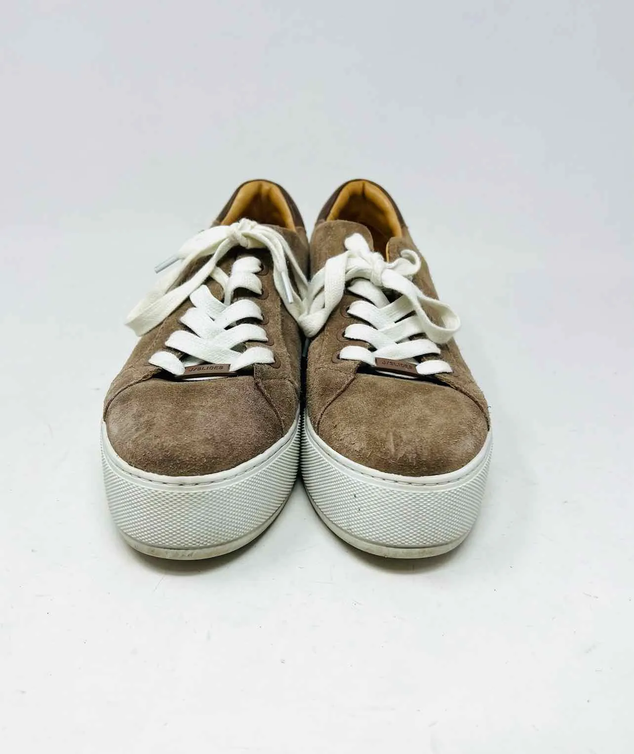 Size 6 Brown/White Lace-Up Suede Shoes Sneakers