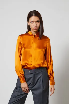 SKY B ochre - silk blouse