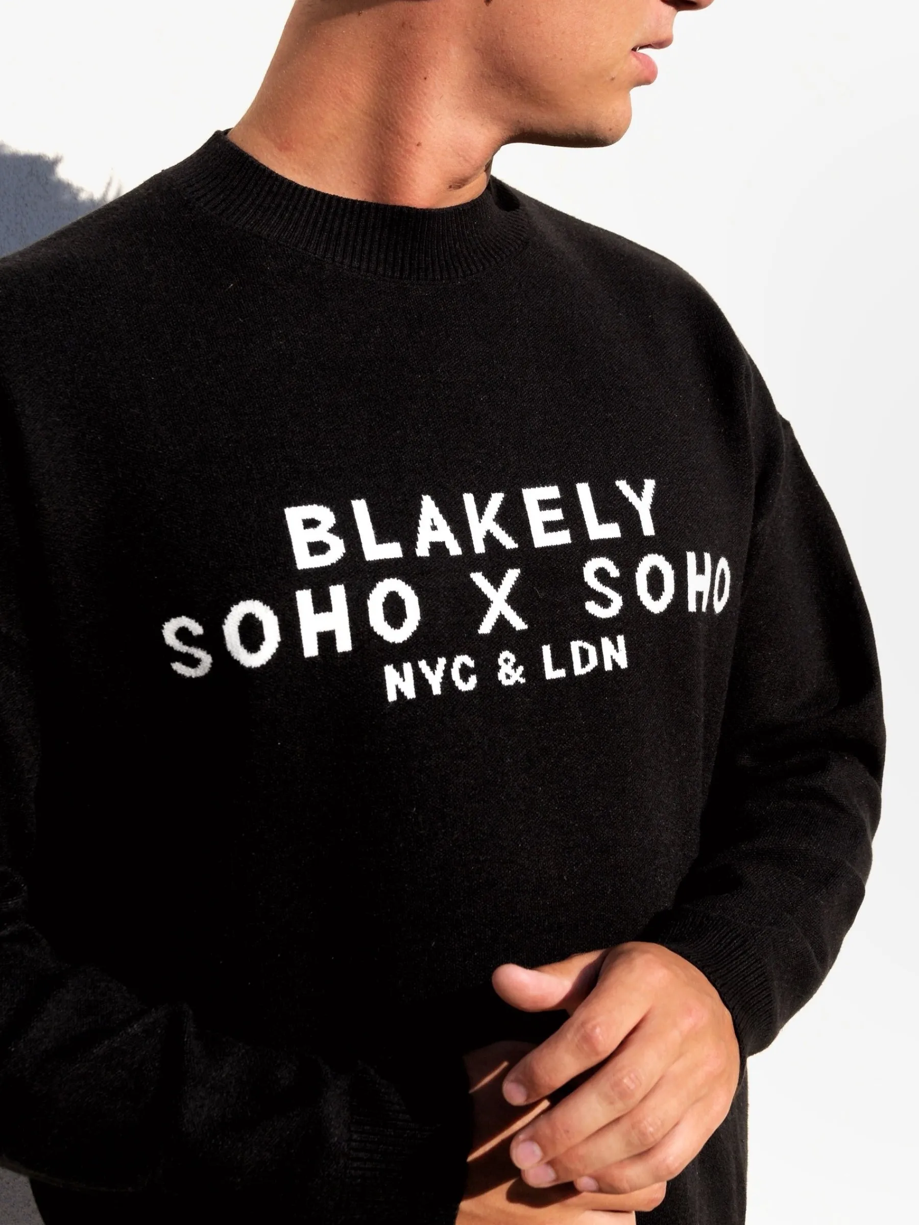 Soho Relaxed Knitted Jumper - Black