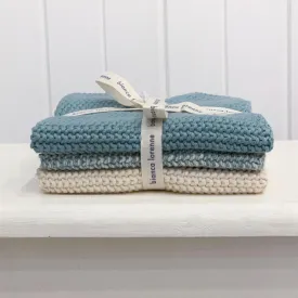 Wash Cloth Set Duck Egg